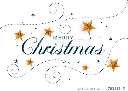 merry christmas white background with golden hearts 76311145