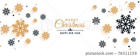 white christmas banner with snowflakes decoration design 76311159