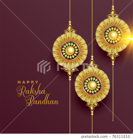 beautiful golden rakhi background for raksha bandhan 76311810