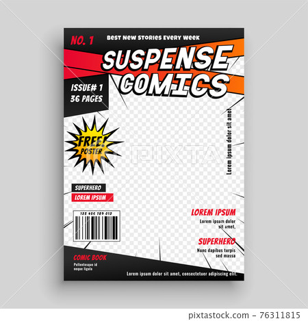 comic book publication cover page design 76311815