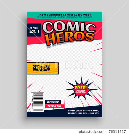 comic book magazine page template design 76311817