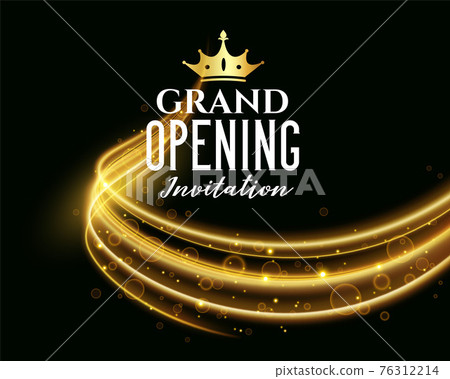 premium grand opening dark invitation banner 76312214