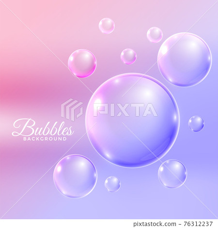 transparent water bubbles flying background 76312237