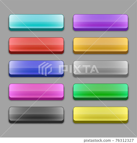 set of 3d wide web buttons - Stock Illustration [76312327] - PIXTA