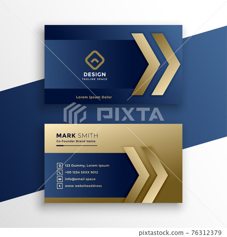 stylish premium gold business card design 76312379