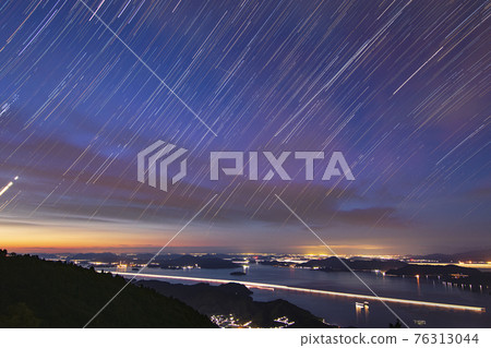 瀨戶內的夏日星空：美麗群島日出天空的星空 76313044