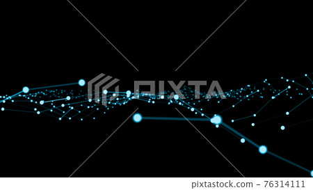 Wave of connection network dots of innovative creation Wave of connection network dots of innovative creation 76314111