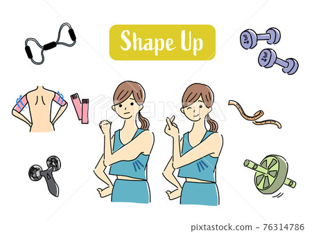 Before and after of upper arm shape up Before and after of upper arm shape up 76314786