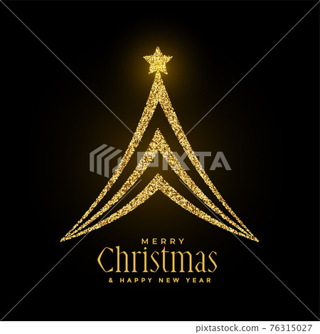 creative christmas tree made with glitter - Stock Illustration ...