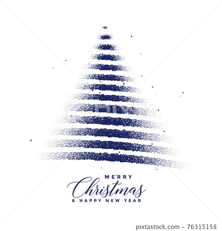creative christmas tree made with dots particles - Stock Illustration ...