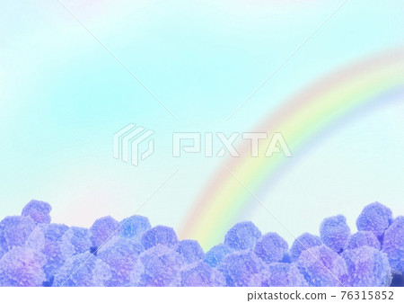 Hydrangea and rainbow background Hydrangea and rainbow background 76315852
