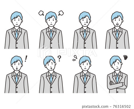 學生男孩面部表情集 76316502