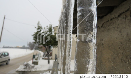 Ice stalactites Ice stalactites 76318140