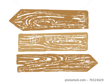 木板的插圖。橡皮戳樣式。 76324829