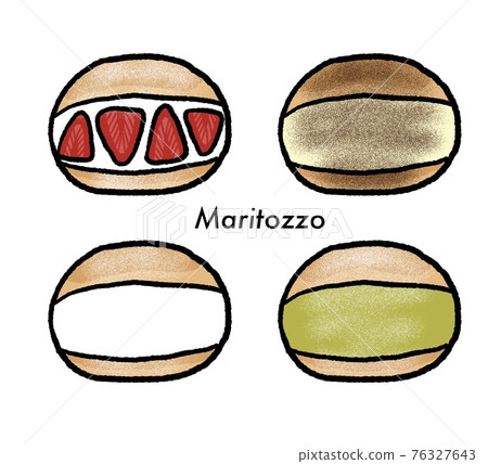 Maritozzo illustration material set Maritozzo illustration material set 76327643