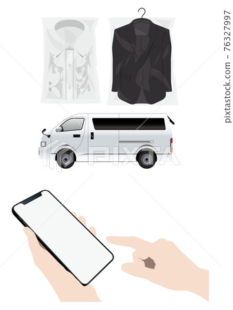 Smartphone and home delivery cleaning Smartphone and home delivery cleaning 76327997