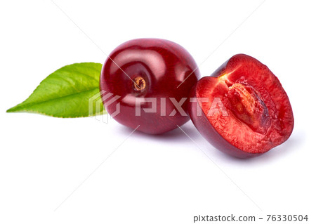 sweet cherry fruits isolated on white background 76330504