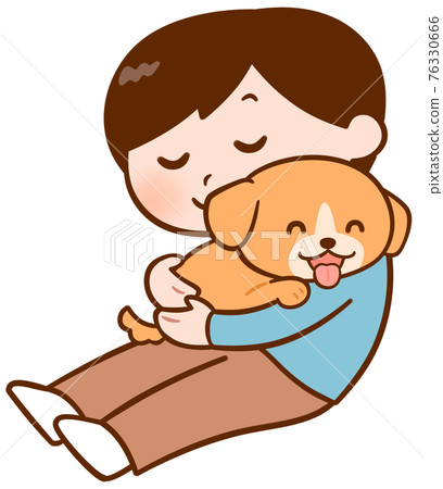 拿著狗的一個人 76330666