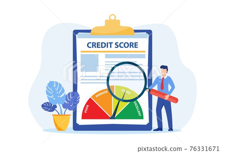Credit report document concept. Credit report document concept. 76331671