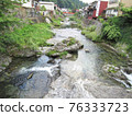 Scenery from the front of a private house and the Yamagami River in Tenkawa Village, Yoshino District, Nara Prefecture 76333723