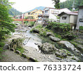 Scenery from a private house in Tenkawa Village, Yoshino District, Nara Prefecture and a side road of the Yamagami River 76333724