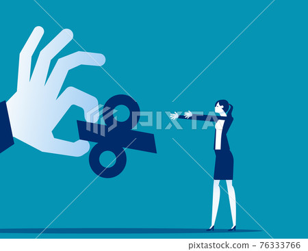 Big hand giving a percentage sign to business person Big hand giving a percentage sign to business person 76333766