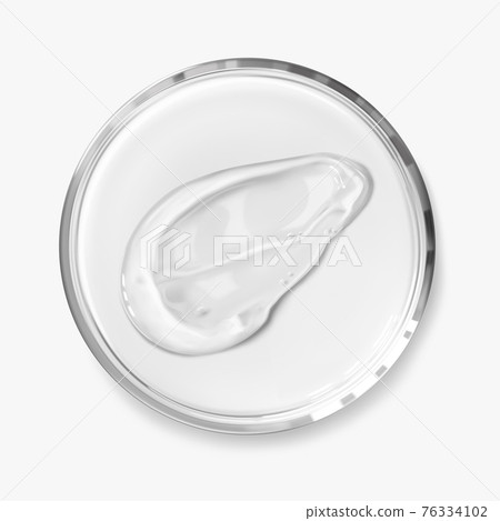 Aloe gel smear in petri dish isolated realistic vector illustration. Smudge 76334102