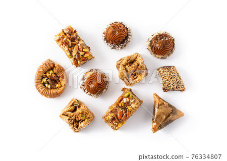 Assortment of Ramadan dessert baklava 76334807