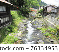 Scenery from the front of a private house and the Yamagami River in Tenkawa Village, Yoshino District, Nara Prefecture 76334953