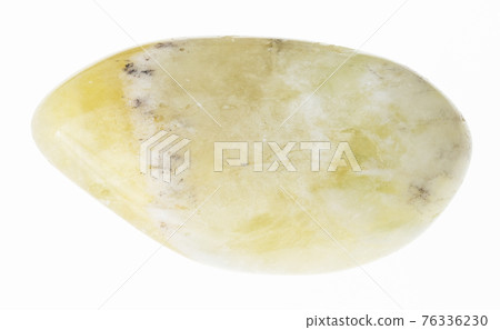 tumbled prasiolite (green quartz) stone on white tumbled prasiolite (green quartz) stone on white 76336230