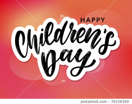 Children's day vector background. Happy Children's Day title. Happy Children's Day inscription. Children's day vector background. Happy Children's Day title. Happy Children's Day inscription. 76336309