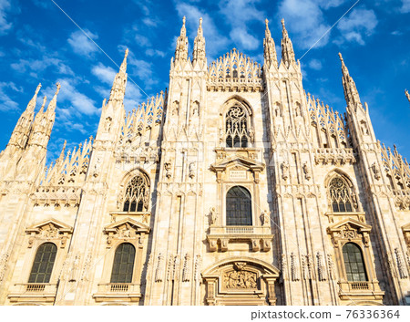 facade of Milan Cathedral arternoon 76336364
