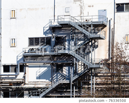 steel stairs of industrial building of factory steel stairs of industrial building of factory 76336508
