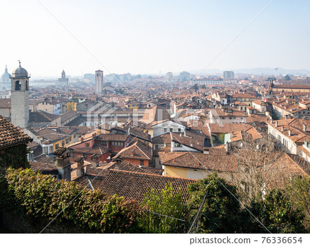 above view of residential quarters of Brescia city above view of residential quarters of Brescia city 76336654