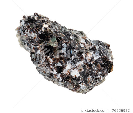 unpolished Phlogopite mineral on rock cutout unpolished Phlogopite mineral on rock cutout 76336922