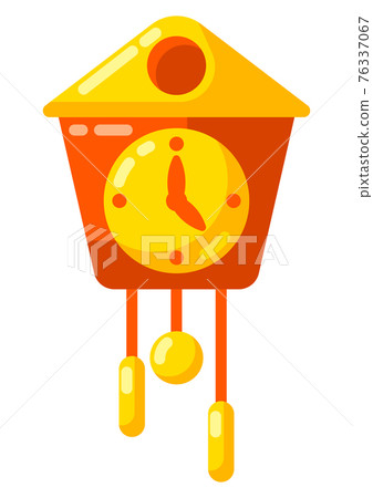 Illustration of wall clock. Stylized icon for design. Illustration of wall clock. Stylized icon for design. 76337067