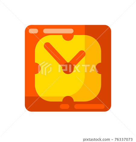 Illustration of clock. Stylized icon for design. Illustration of clock. Stylized icon for design. 76337073