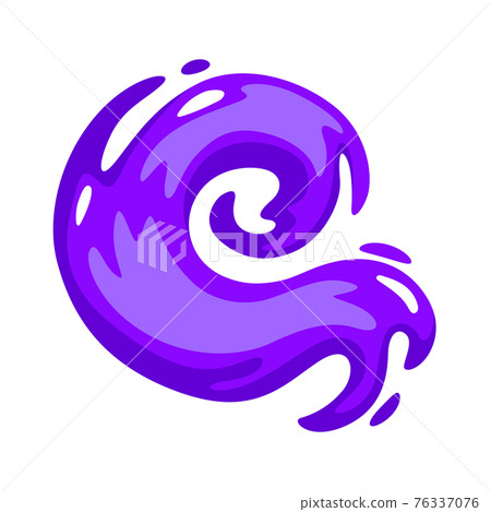 Abstract purpleswirl or paint blot. Color shiny swirl. 76337076