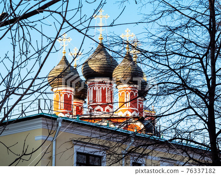 view of Cathedral through bare tree in Moscow city view of Cathedral through bare tree in Moscow city 76337182