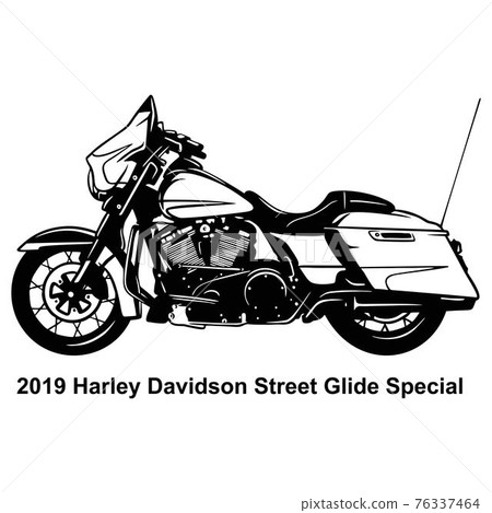 Classic Motorcycle - Vector Stencil, Silhouette, Vector Clip Art for tshirt and emblem 76337464