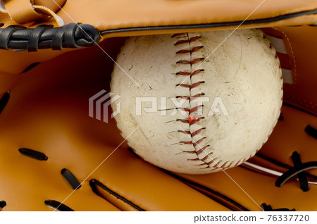 Closeup Baseball Glove Closeup Baseball Glove 76337720