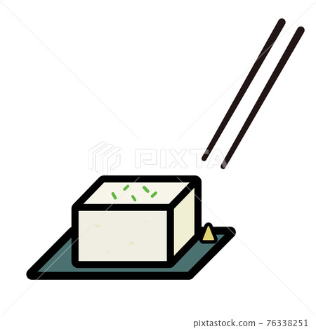 簡單可愛的冷豆腐插畫 76338251