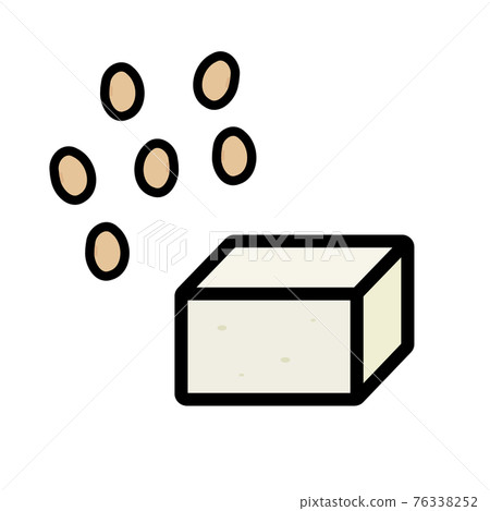 簡單可愛的豆腐插畫 76338252