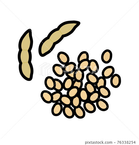簡單可愛的大豆插畫 簡單可愛的大豆插畫 76338254