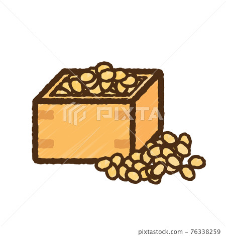 簡單可愛的大豆和馬蘇手寫風格插圖 76338259