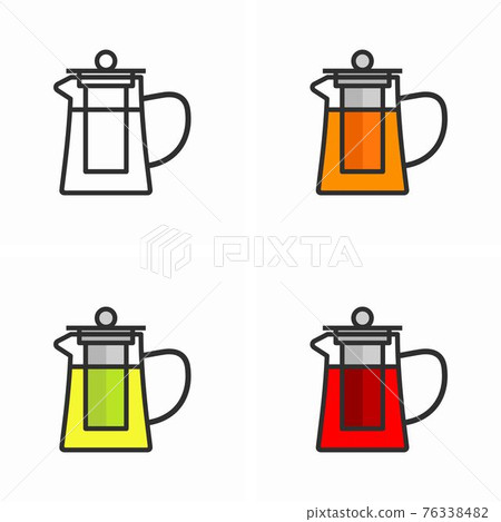 Teapot for black, green, fruit tea infusion 76338482