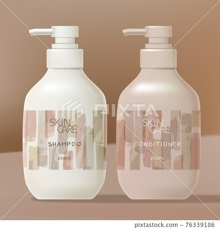 Vector Hand Wash or Toiletries Pump Bottle with Watercolor Brushed Stripes Pattern Vector Hand Wash or Toiletries Pump Bottle with Watercolor Brushed Stripes Pattern 76339186