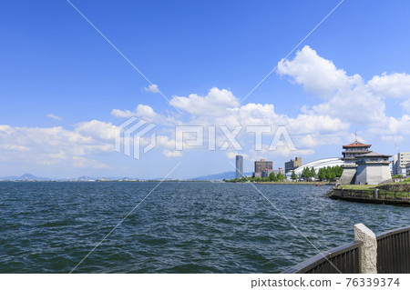 Scenery of Lake Biwa, Otsu City, Shiga Prefecture Scenery of Lake Biwa, Otsu City, Shiga Prefecture 76339374