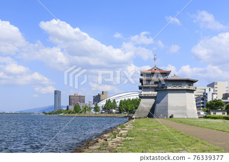 Scenery of Lake Biwa, Otsu City, Shiga Prefecture 76339377