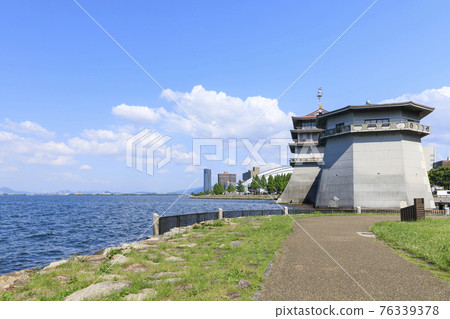 Scenery of Lake Biwa, Otsu City, Shiga Prefecture 76339378
